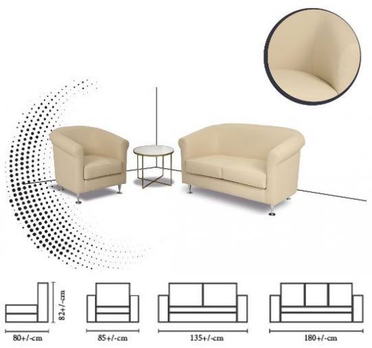 DONA 1-2-3-Seater Sofa for modern office comfort - Office Chair Dubai