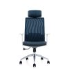 BESTOFF White Frame Blue Mesh Office Chair - Ergonomic Modern Office Chair For Sale in Dubai