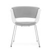 EVO DR1 Leisure Chair - White and Grey with Steel Durable Legs - Office Chair Dubai