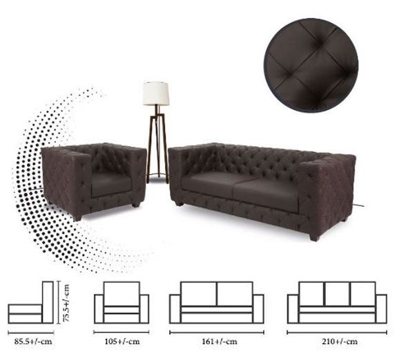 INDEX 1-Seater Sofa - Bespoke Comfort Luxury Leather Office Chair Dubai Dimensions