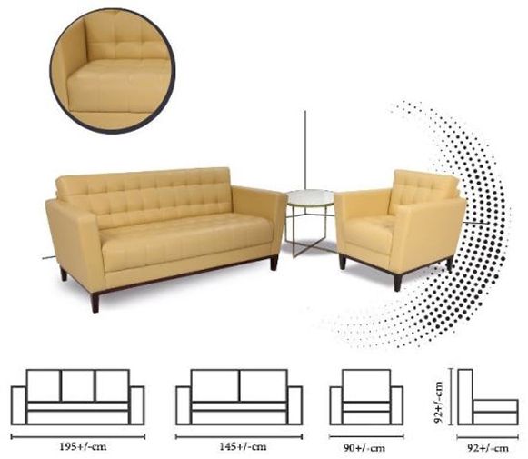 PRINCE 1,2 ,3 -Seater Sofa - Deep Seat Comfort Lounge Office Chair Dubai
