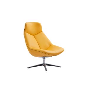Pavlos One Seater Leather Chair Yellow