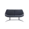 PAVLOS Black Two-Seater Leather Chair - Modern Stylish Office Chair Dubai
