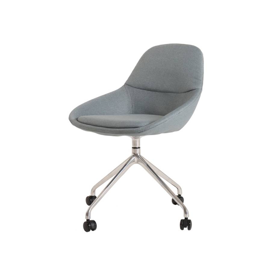SYS Low Armrest Steel Base Leisure Chair - Image 4