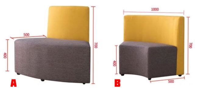 CURL Modular Lounge Sofa - modern sleek lounge chair dimensions- Office Chair Dubai