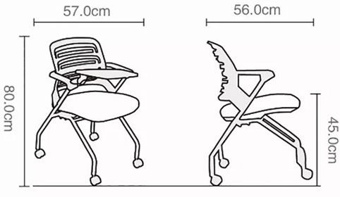 TEDDY Training Chair Dimensions and Size - Flexible Office Chair Dubai