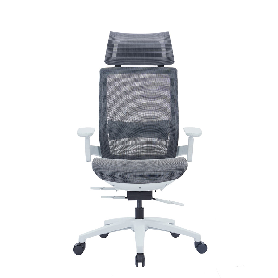 EMBRACE White Frame Full Grey Mesh