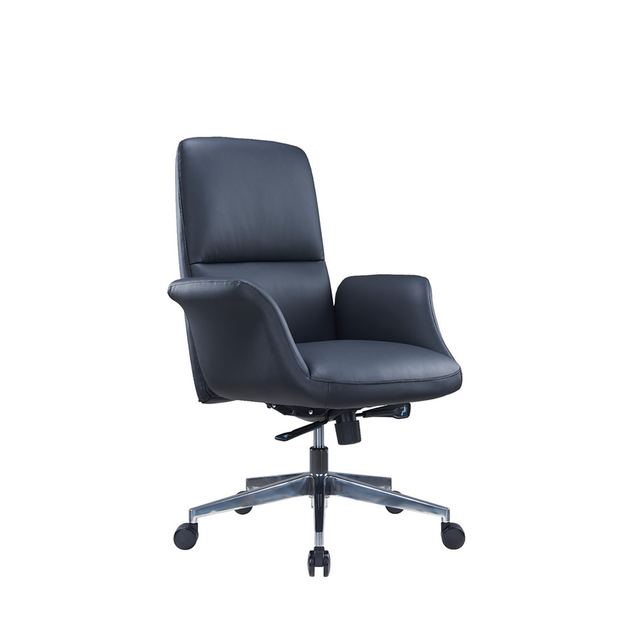 VERONA – LOW BACK BLACK PU LEATHER CHAIR - Image 2