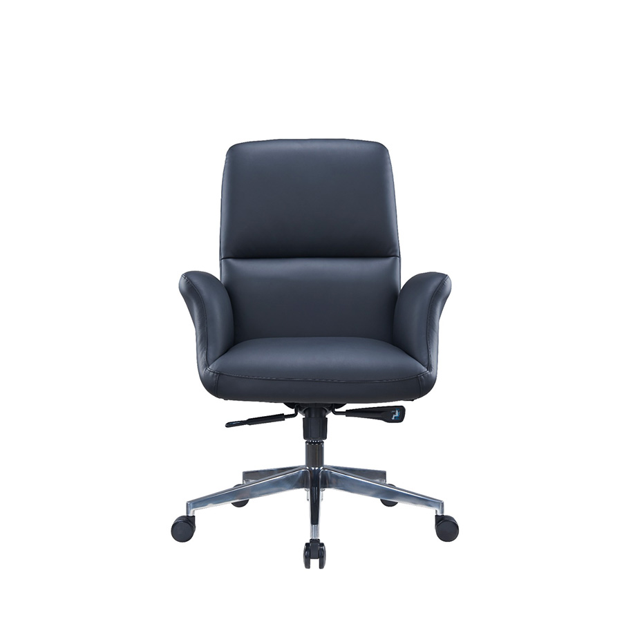 VERONA – LOW BACK BLACK PU LEATHER CHAIR
