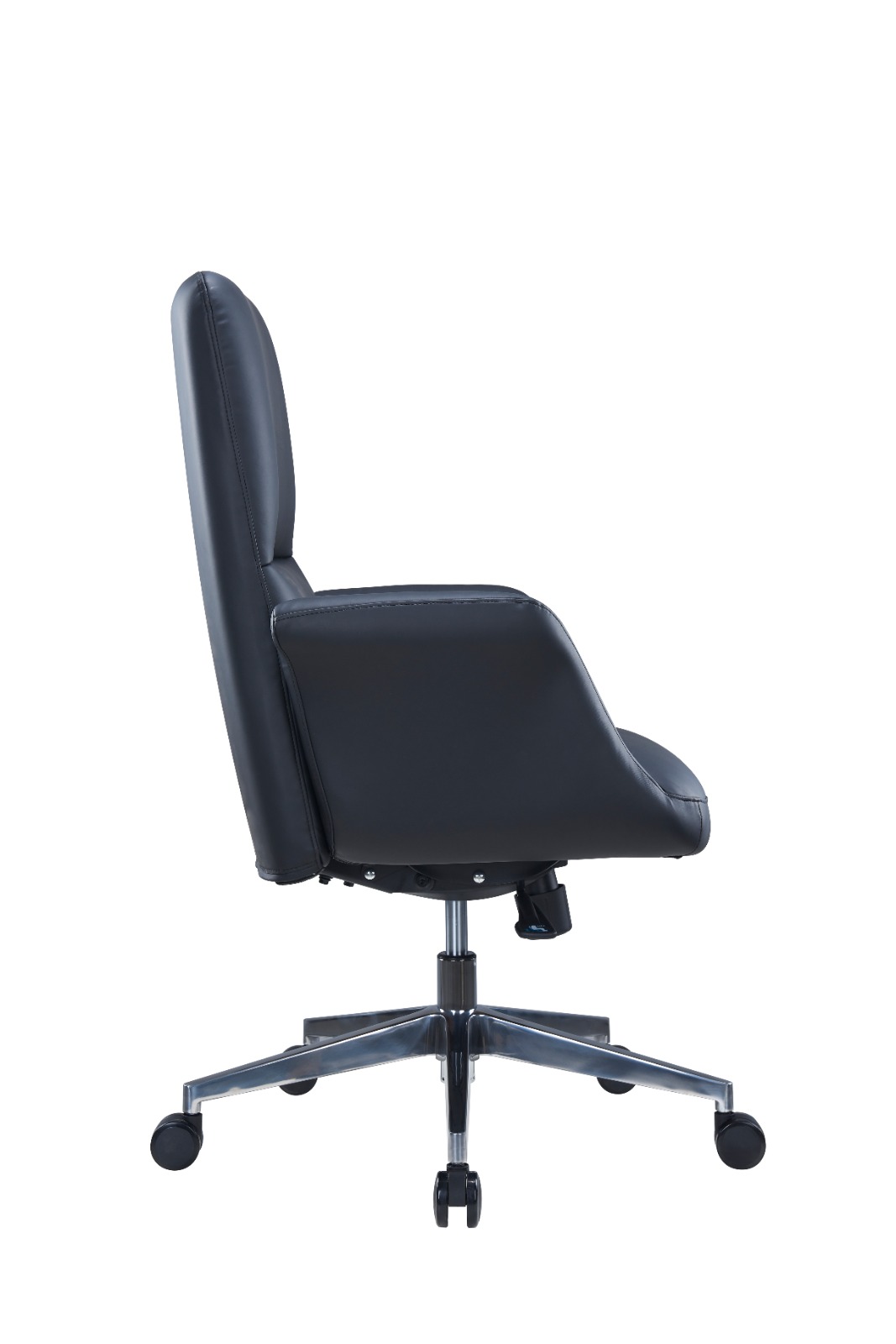 VERONA – LOW BACK BLACK PU LEATHER CHAIR - Image 3